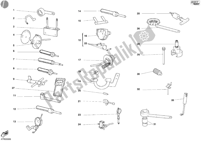 All parts for the Workshop Service Tools, Engine of the Ducati Monster 400 Dark JAP 2005